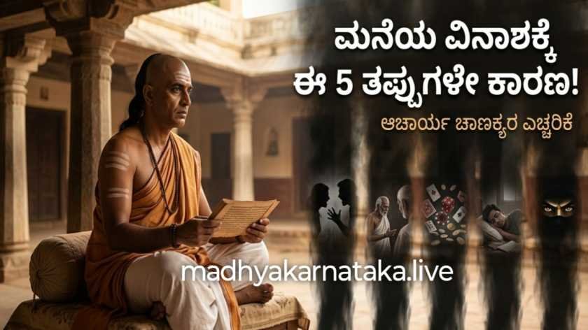 ಎಚ್ಚರ! ಚಾಣಕ್ಯರ ಪ್ರಕಾರ ಈ 5 ಅಭ್ಯಾಸಗಳಿದ್ದರೆ ನಿಮ್ಮ ಮನೆ ವಿನಾಶದ ಹಾದಿ ಹಿಡಿಯುವುದು ಖಚಿತ!