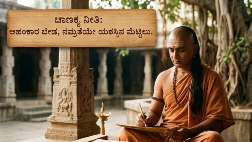 ಆಚಾರ್ಯ ಚಾಣಕ್ಯರ ಚಿತ್ರ ಮತ್ತು ಜೀವನದಲ್ಲಿ ನಮ್ರತೆಯ ಮಹತ್ವ ಸಾರುವ ಕನ್ನಡ ಲೇಖನ