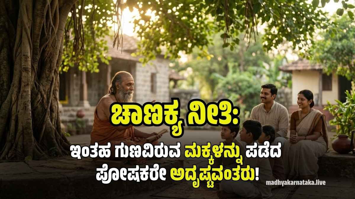 Acharya Chanakya teaching about ideal qualities of children in Kannada - ಚಾಣಕ್ಯ ನೀತಿ ಸಂಸ್ಕಾರವಂತ ಮಕ್ಕಳ ಗುಣಗಳು.