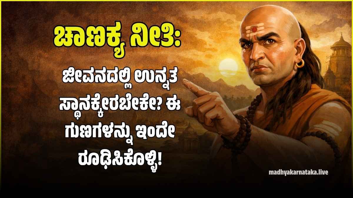 ಚಾಣಕ್ಯ ನೀತಿ: ಜೀವನದಲ್ಲಿ ಉನ್ನತ ಸ್ಥಾನಕ್ಕೇರಬೇಕೇ? ಈ 5 ಗುಣಗಳನ್ನು ಇಂದೇ ರೂಢಿಸಿಕೊಳ್ಳಿ!