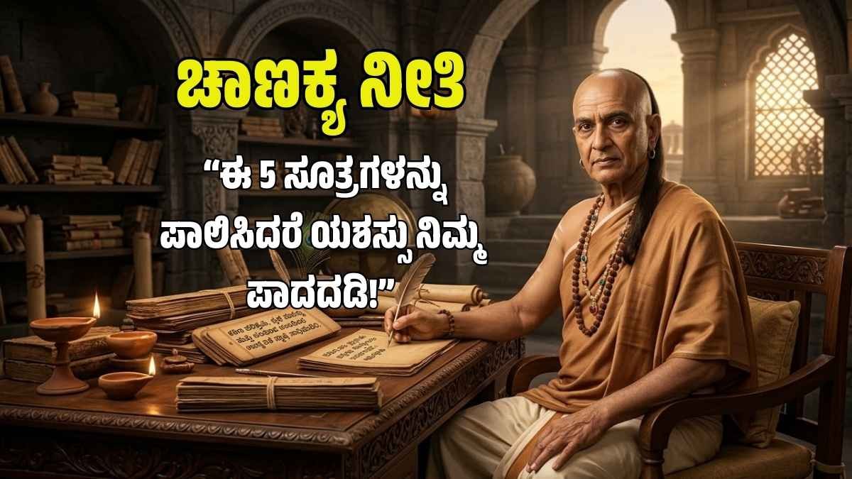 ಚಾಣಕ್ಯ ನೀತಿ: ಈ 5 ಸೂತ್ರಗಳನ್ನು ಪಾಲಿಸಿದರೆ ಯಶಸ್ಸು ನಿಮ್ಮ ಪಾದದಡಿ!