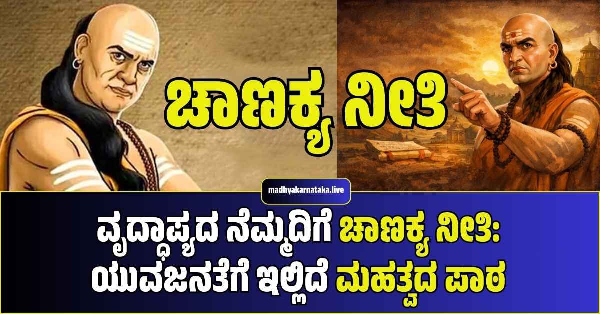 ವೃದ್ಧಾಪ್ಯದ ನೆಮ್ಮದಿಗೆ ಚಾಣಕ್ಯ ನೀತಿ: ಯುವಜನತೆಗೆ ಇಲ್ಲಿದೆ ಮಹತ್ವದ ಪಾಠ