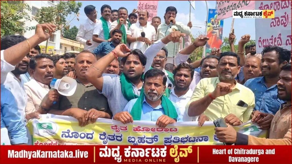 Channagiri farmers bike rally protest for Ubrani and Sastehalli irrigation project water rights.