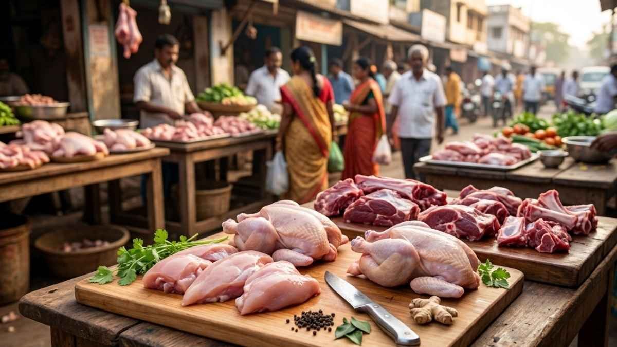 ದಾವಣಗೆರೆಯಲ್ಲಿ ಸ್ಕಿನ್ ಲೆಸ್ ಚಿಕನ್ ಒಂದು ಕೆಜಿಗೆ 280 ರೂಪಾಯಿ (Skinless chicken at 280 rupees per kg in Davanagere).