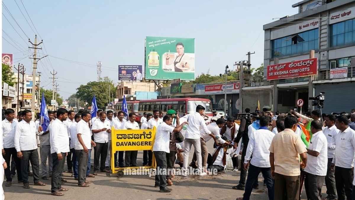 ದಾವಣಗೆರೆ ಬಂದ್ ಉಗ್ರರೂಪ: ಒಳಮೀಸಲಾತಿಗಾಗಿ ಮೈಮೇಲೆ ಪೆಟ್ರೋಲ್ ಸುರಿದುಕೊಂಡು ಆತ್ಮಹತ್ಯೆಗೆ ಯತ್ನ!