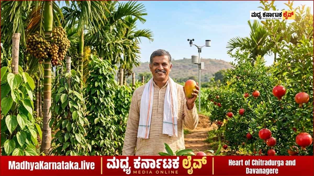 ದಾವಣಗೆರೆ ರೈತರ ಗಮನಕ್ಕೆ: ಅಡಿಕೆ, ಮಾವು, ದಾಳಿಂಬೆ ಬೆಳೆ ವಿಮೆ ನೋಂದಣಿ ಆರಂಭ; ಪ್ರೀಮಿಯಂ ವಿವರ ಇಲ್ಲಿದೆ