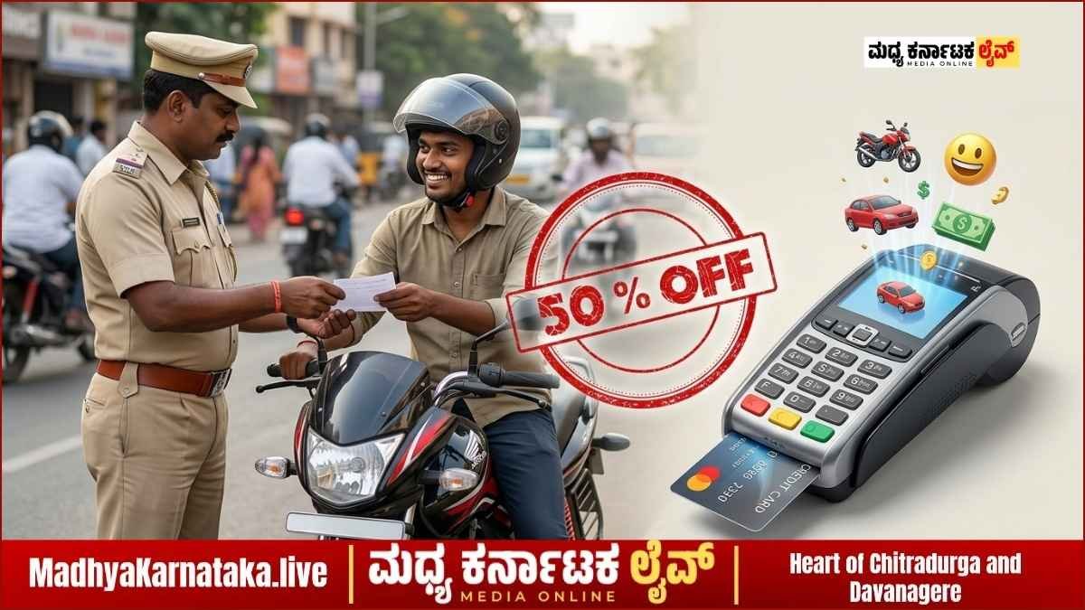 ವಾಹನ ಸವಾರರೇ ಗಮನಿಸಿ: ಬಾಕಿ ಇರುವ ಸಂಚಾರ ದಂಡದ ಮೇಲೆ ಶೇ. 50 ರಿಯಾಯಿತಿ ಘೋಷಿಸಿದ ಸರ್ಕಾರ!